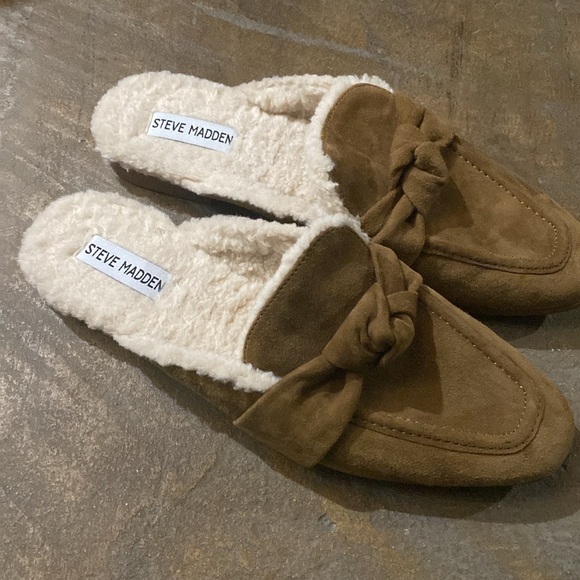 Steve Madden Chart Suede Knot Detail Flat Mules sz 9 - Picture 5 of 10